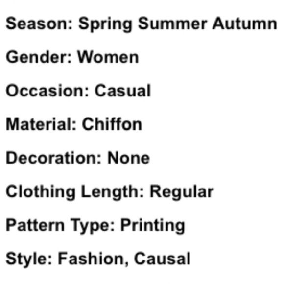 White Floral Chiffon Blouse M-2XL - Picture 4 of 8